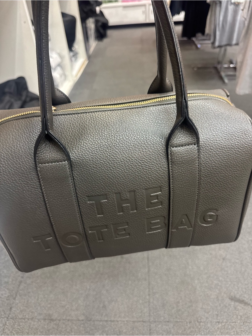THE TOTE BAG Men's Pebbled Gray Tote